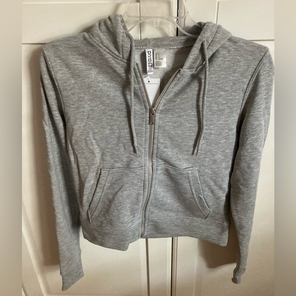 H&M Light Gray Zip-Up Jacket